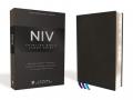  Niv, Thinline Bible, Large Print, Premium Leather, Goatskin, Black, Premier Collection, Comfort Print 