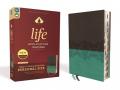  Niv, Life Application Study Bible, Third Edition, Personal Size, Leathersoft, Gray/Teal, Indexed, Red Letter Edition 