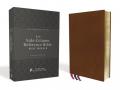  Niv, Side-Column Reference Bible, Wide Margin, Premium Goatskin Leather, Brown, Premier Collection, Comfort Print 