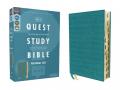  Niv, Quest Study Bible, Personal Size, Leathersoft, Teal, Thumb Indexed, Comfort Print: The Only Q and A Study Bible 