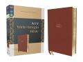  Niv, Wide Margin Bible (a Bible That Welcomes Note-Taking), Leathersoft, Brown, Red Letter, Comfort Print 