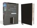  Niv, Thinline Reference Bible (Deep Study at a Portable Size), Large Print, Bonded Leather, Black, Red Letter, Comfort Print 