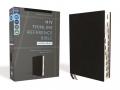 Niv, Thinline Reference Bible (Deep Study at a Portable Size), Large Print, Bonded Leather, Black, Red Letter, Thumb Indexed, Comfort Print 