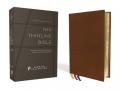  Niv, Thinline Bible, Premium Goatskin Leather, Brown, Premier Collection, Black Letter, Art Gilded Edges, Comfort Print 