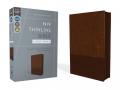  Niv, Thinline Bible, Large Print, Leathersoft, Brown, Zippered, Red Letter, Comfort Print 