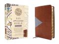  NIV Application Bible, Personal Size, Leathersoft, Brown/Blue, Red Letter, Indexed, Comfort Print: Bringing the Ancient Message of the Bible Into Your 