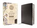  NIV Application Bible, Large Print, European Bonded Leather, Black, Red Letter, Indexed, Comfort Print: Bringing the Ancient Message of the Bible Into 