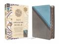  NIV Application Bible, Leathersoft, Teal/Grey, Red Letter, Thumb Indexed, Comfort Print: Bringing the Ancient Message of the Bible Into Your World 