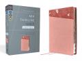  Niv, Thinline Bible, Large Print, Leathersoft, Pink, Red Letter, Thumb Indexed, Comfort Print 