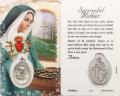 PRAYER CARD SORROWFUL MOTHER WITH MEDAL 