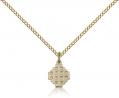  CROSS Jerusalem Cross Pendant 14K Gold Filled 3/8" 