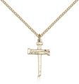  CROSS Pendant NAIL 14K Gold Filled 3/4 inch 