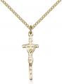  CRUCIFIX Pendant PAPAL CROSS 14K Gold Filled 7/8 inch 