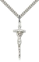  CRUCIFIX Pendant PAPAL CROSS Sterling Silver 1-3/8 inch 