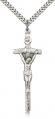  CRUCIFIX Pendant Papal Cross Sterling Salve 2 inch 