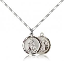  Mary Our Lady of LA SALETTE Pendant Sterling Silver 