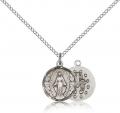 Mary Miraculous Pendant Sterling 5/8 inch 