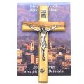  CRUCIFIX OLIVEWOOD WITH STONE RELIC FROM THE HOLY LAND 3.75 inch 