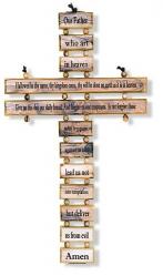  CHILDREN\'S CROSS THE LORD\'S PRAYER OLIVEWOOD 9.5 inch 
