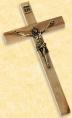  Crucifix OLIVEWOOD 6 inch with Antique Gold Corpus 