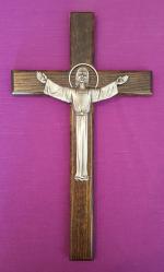 Crucifix Risen Christ Mahogany 15 inch 