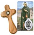  COMFORT CROSS WITH RELIC & ST. PEREGRINE CARD 