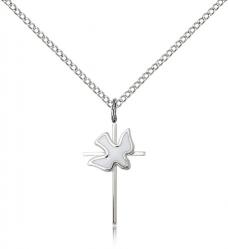  Confirmation Pendant Holy Spirit Sterling Silver 3/4 inch 
