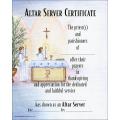  Altar Server Certificate 50/box 