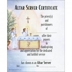  Altar Server Certificate 50/box 
