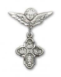  Baby Badge 4-Way Medal & Angel Wings 