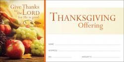  Thanksgiving Offering Envelopes 100/Pkg 