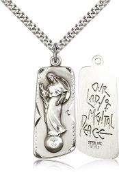  Mary Our Lady of MENTAL PEACE Pendant Sterling Silver 