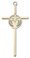  Children's Cross First Communion 6 inch Gold & Brass 