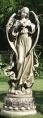  Angel with Dove 46.75 inch Outdoor Garden Statue 