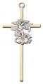  Cross St. Michael the Archangel 6 inch Gold & Brass 