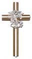  Cross St. Michael the Archangel Walnut/Silver 6" 