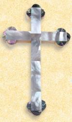  CROSS MOTHER OF PEARL SCALLOPED 5.5 inch 