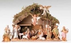 Nativity Set with Stable 5 inch Fontanini 17 Pieces 