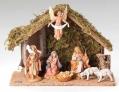  Nativity Set with Stable 5 inch Fontanini 7 Pieces 