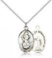 MARY OUR LADY OF MEDJUGORJE Pendant Sterling Silver7/8 inch 