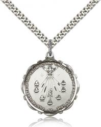  CONFIRMATION PENDANT SEVEN GIFTS OF THE HOLY SPIRIT STERLING SILVER1 inch 