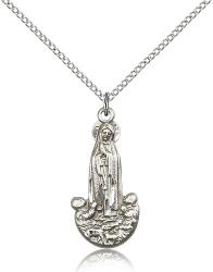  Mary Our Lady of FATIMA Pendant Sterling Silver 