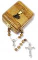  ROSARY OLIVEWOOD WITH BOX FIRST COMMUNION 