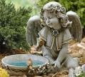  Bird Bath with Angel, Solar Garden Statue (TEMP UNAVAILABLE) 
