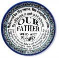  PLATE OUR FATHER DECORATIVE CERAMIC FROM THE HOLY LAND 