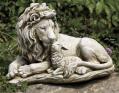  Lion & Lamb Garden Statue 12.5 inch 