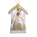  Ornament Holy Family with Stable LIMITED STOCK 