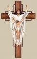  Crucifix 10 inch He Has Risen 