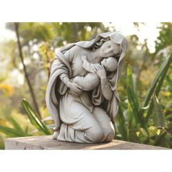  Mary Madonna and Child Outdoor Garden Statue 13.5 inch 