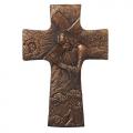  Cross 17 inch with Christ, Bronze 